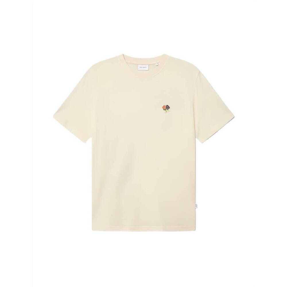 NEW LES DEUX men's felipe crew neck patch tee in ivory